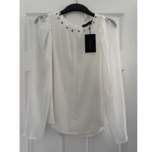 See-through, long sleeve blouse